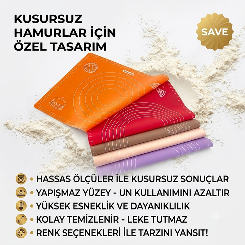 Modern Slikon Hamur Açma Matı