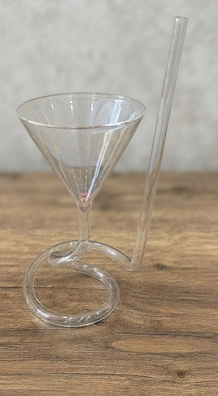 Spiral Pipetli Cam Bardak