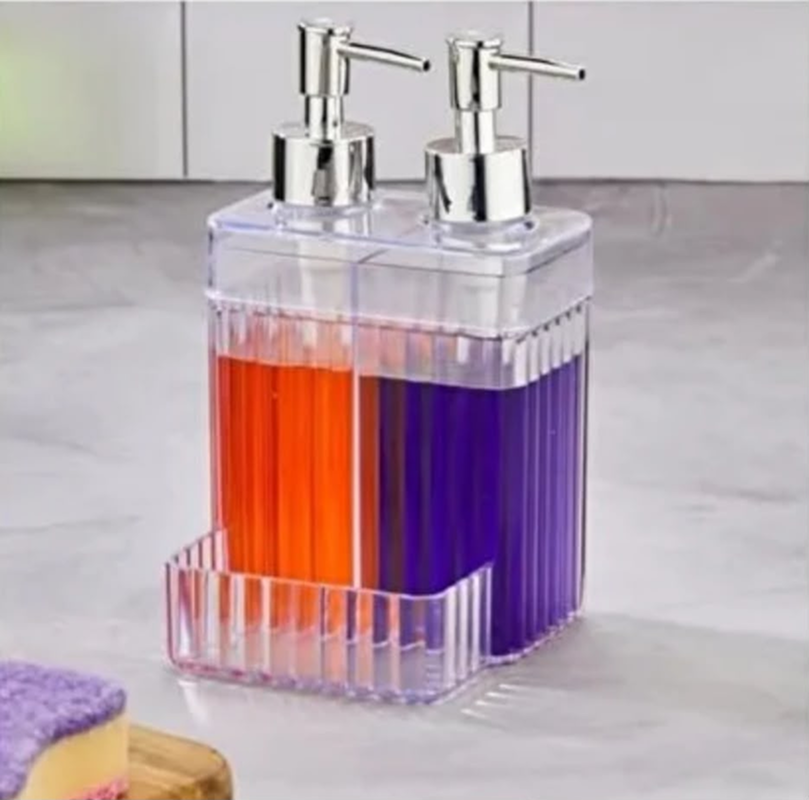 2 Bölmeli Sıvı Sabunluk & Deterjanlık