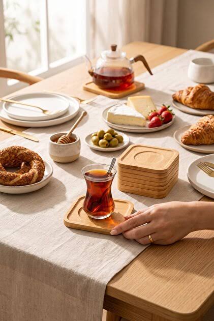 6'LI BAMBU ÇAY TABAĞI
