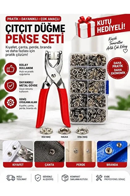 Çelik çıt çıt ve pense seti
