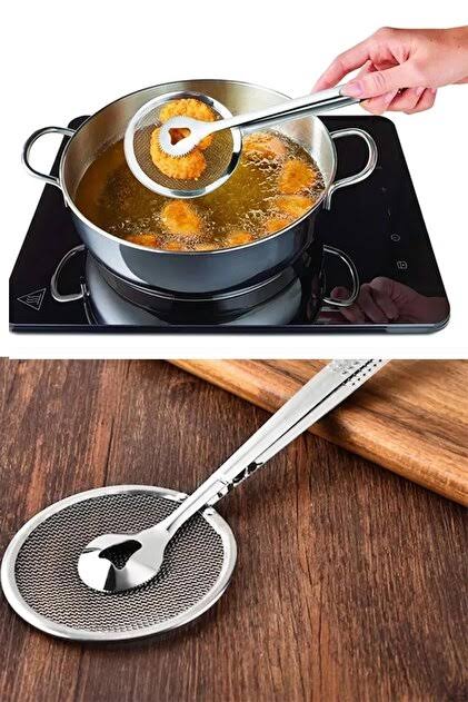 Metal süzgeçli kızartma maşası