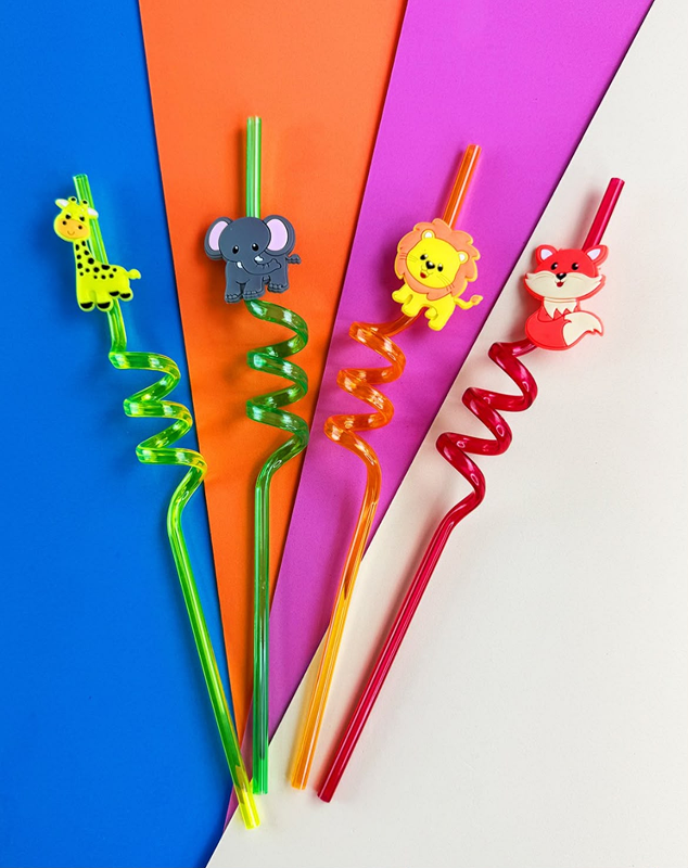 4'Lü Fügürlü Çocuk Pipeti